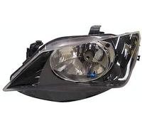 Faro fabricado para Seat Ibiza 2012 Izquierdo halógeno pred. reg. eléctrico con indicador de dirección parabólica negra 6J1941021E