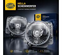 Faro Halógeno Derecho + Izquierda para VW Golf 2 Hella Rhd H4 Faro Luz Principal