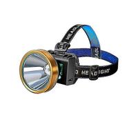 Faro LED frontal, emisor 4-Core XHP90.2, 3 modos, IPX6 impermeable, batería Li-ion recargable USB para camping pesca caza