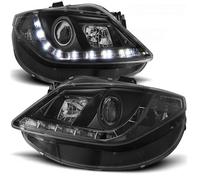 Faro LED Luces Diurnas, Óptica, Tuning Tec, Para Seat Ibiza 6J 08-12 Negro