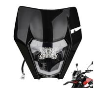 Faro LED moto 12V impermeable para Aprilia GasGas Malaguti Motocross Negro | Faro LED de 12V, diseño impermeable para faro, Dirt Bike y motocross, para Aprilia SX 125 GasGas EC Malaguti XSM 125
