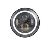 Faro Led Motocicleta Faros Delanteros LED H4 De 7 Pulgadas Motocicletas para Softail para Slim para Fat Boy De 7 Pulgadas(Shape B)