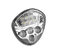 Faro Led Motocicleta Faros Delanteros LED H4 para Motocicleta De 60 W En Color Negro Cromado para Victory para Cross para Country para Kingpin para Vegas(1 PCS Chrome)