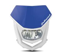 POLISPORT 8667100005 - Faro delantero HALO de polipropileno con lámpara LED compatible con todos los modelos de motocross/enduro en color blanco/azul