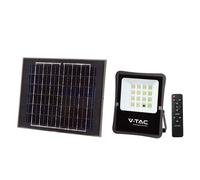 Faro LED Solar Floodlight 12W IP65 Negro con Mando 6400K V-tac VT-55100
