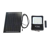 Faro Led Solar Floodlight 16W IP65 Negro Con Control Remoto 6400K V-TAC VT-55200