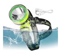 Faro LED sumergible - Linterna subacuática compacta, luz de cabeza de buceo | IPX8 resistente al agua Equipo de buceo recargable por USB, luz de buceo con distancia de haz de 350 m y 2 modos de