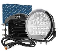 Faro LED todoterreno, redondo, diámetro 9", faro de 150 W 15000 lm + DRL blanco + intermitentes naranja + luz SOS intermitente naranja, 12 V 24 V IP67 6000 K, homologado E-Mark