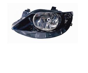 Faro luz proyector delantera derecha para SEAT Ibiza 2008 al 2011 h4 negro