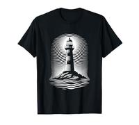 Faro Mar Costa Puerto Océano Marítimo Olas Luz Camiseta