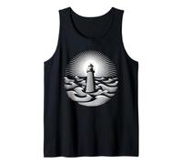 Faro Mar Costa Puerto Océano Marítimo Olas Luz Camiseta sin Mangas