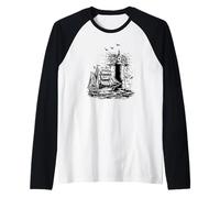 Faro marítimo brújula Barco de Vela Norte Camiseta Manga Raglan