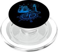 Faro marítimo brújula Barco de Vela Norte PopSockets PopGrip para MagSafe