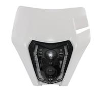 Faro Moto Carenado, E24Faro Delantero Careta de Moto para SX SXF XC XCW EXC EXCF SMC SMCR Motocross Enduro Supermoto-Blanco