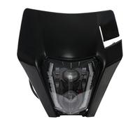 Faro Moto Carenado, E24Faro Delantero Careta de Moto para SX SXF XC XCW EXC EXCF SMC SMCR Motocross Enduro Supermoto-Negro