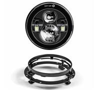 Faro Moto Conjunto Faros LED De 7 Pulgadas para King para Street para Glide + Faros Antiniebla De 4,5 Pulgadas con Soporte De 7 Pulgadas Conjunto Faros Motocicleta(7inch and Bracket B2)