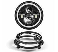 Faro Moto Conjunto para Touring para Electra para Glide para Carretera Faro LED 7 Pulgadas Faros Antiniebla 4,5 Anillo Montaje Conjunto Faros Motocicleta(7inch and Bracket B4)