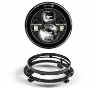 Faro Moto Conjunto para Touring para Electra para Glide para Carretera Faro LED 7 Pulgadas Faros Antiniebla 4,5 Anillo Montaje Conjunto Faros Motocicleta(7inch and Bracket B2)