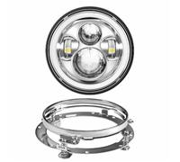 Faro Moto Conjunto para Touring para Electra para Glide para Carretera Faro LED 7 Pulgadas Faros Antiniebla 4,5 Anillo Montaje Conjunto Faros Motocicleta(7inch and Bracket S1)