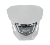 Faro Moto Faro Delantero LED Motocicleta WR250F WR450F YZ250F YZ450F 250F 450F MX Para Enduro Moto Cross Delantero Careta(Blanco)