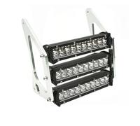 Faro Motocicleta Para Grom Para MSX 125SF Para Ducati Para Venom Para MSX125 Faro Delantero Motocicleta Luz Horquilla Delantera Impermeable Lámpara Con Soporte Faro Delantero(Black-Silver Bracket)