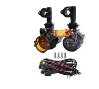 Faro Motocicleta Proyector Moto Para GS 1200 1250 F800GS R1100GS F700GS Negro Con Arnés De Cableado De Relé Faro Auxiliar LED + Kit De Montaje De Faros(Orange set)