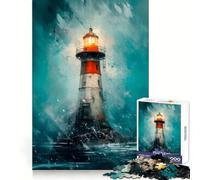 Faro nevado, Rompecabezas de 1000 Piezas para Adultos, Juguete para ejercitar la Mente, Suave, Relajante, para armar, un Regalo Encantador (50x75cm)