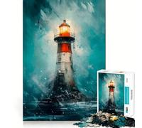 Faro nevado, Rompecabezas de 1000 Piezas para Adultos, Juguete para ejercitar la Mente, Suave, Relajante, para armar, un Regalo Encantador (50x75cm)