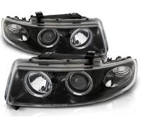 Faro Ojos de Ángel Apto para Seat Leon 1M / Toledo 1M Año Fab. 99-06 Negro