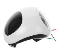 Faro para Scooter Eléctrico 48-60v Batería, Claxon y Luz | Plástico Blanco, para Trayectos Diarios y Conducción Nocturna, Mejora Visibilidad Vial, Pieza Multifunción