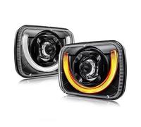 Faro Principal Auto Para Jeep Para Cherokee XJ Para Wrangler YJ Para Comanche MJ 5 X 7 7 X 6 Pulgadas Faros Delanteros LED DRL Con Señal De Giro Faro Coche