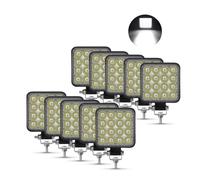 Faro Principal Barra De Luces LED De Trabajo para Coche, 16 SMD, Cuadrada Y Redonda, 12 V, para Vehículos 4x4, SUV, ATV Faros Delanteros Coche(10 * 48W Squared)