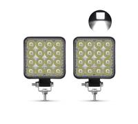 Faro Principal Barra De Luces LED De Trabajo Para Coche, 16 SMD, Cuadrada Y Redonda, 12 V, Para Vehículos 4x4, SUV, ATV Faros Delanteros Coche(2 * 48W squared)
