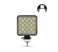 Faro Principal Barra De Luces LED De Trabajo Para Coche, 16 SMD, Cuadrada Y Redonda, 12 V, Para Vehículos 4x4, SUV, ATV Faros Delanteros Coche(1 * 48W squared)