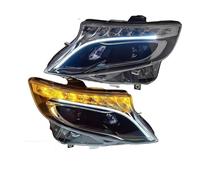 Faro principal coche Compatible Con Benz Para Mercedes Para Vito W447 2016 2017 2018 2019 2020 2021 2022 Actualización Conjunto De Faros Delanteros Automáticos Lente Proyector Halógenos 2 Unidades