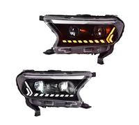Faro principal Compatible Con Ford Para Ranger 2016 2017 2018 2019 2020 2 Piezas De Faros DRL, Intermitentes Luces Largas Lente De Proyector Angel Eye