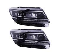 Faro Principal Faros LED para VW para Tiguan 2017 2018 2019 2020 2021 Lámpara Cabeza Hid, Ojo De Ángel, Accesorios De Haz Bi Xenon, Lámpara Delantera De Coche Conjunto Faros Celanteros Coche(No Bulb)