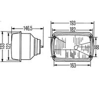 Faro principal HELLA 1AD 003 305-001 FSO 126P 0.6 1972-1977