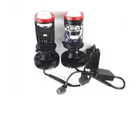 FARO PRINCIPAL Lente H4 Triple Color Para Mini Proyector Faros LED H4 3000K 4300K 6000K Bombilla Canbus Ventilador Turbo Haz Alto Y Bajo Faros Delanteros(3000K 4300K 6000K,Manejo del lado derecho)