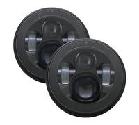 Faro Principal Montaje Faros Delanteros Faro Redondo De 7 "para Coche para Land para Rover para Defender 90 110 Kit Faros LED Haz Alto Y Bajo Accesorio Todoterreno 4X4 2 Uds.(Negro 2 Piezas)