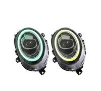 Faro Principal Montaje Para BMW Para Mini Para Cooper F56 F55 F57 2014-2020 LED Faro Cabeza Lámpara DRL Señal Proyector Lente Faro Delantero Coche(Left Hand Drive 2pc 7Color Halo)