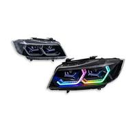 Faro Principal Montaje Para BMW Serie 3 E90 2005-2012 RGB Faro LED Proyector Cabeza Lámpara Luz De Circulación Diurna Faro Delantero Coche(Original is Xenon RGB)