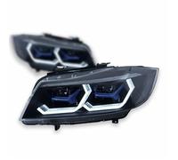 Faro Principal Para BMW E90 320i 325i 318i 2005-2012 Faro Delantero LED DRL Señal De Giro Luz Alta Proyector Angel Eye Lente Faro Delantero(2 PCS Halogen)