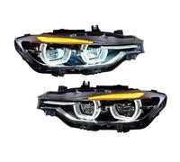 Faro Principal Para BMW F30 F35 320i 328i 335i Serie 3 2013-2018 Par De Faros LED Dinámicos DRL Angel Eyes Accesorios Para Lentes De Proyector Faro Delantero(For Halogen)