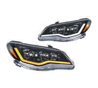 Faro Principal para Civic 8th Gen FD1 FD2 FD3 para Tipo R 2007-2011 Faros LED Modificado LED DRL Señal De Giro Auto Lámpara Luz Delantera del Coche Conjunto Faros Celanteros Coche(Left Hand Drive)
