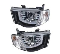Faro Principal para Mitsubishi para Triton L200 2005-2014 Faro Delantero con Luz Lateral Halógena Luz De Señal De Giro Lámpara De Esquina Faros Led DRL Conjunto Faros Celanteros Coche
