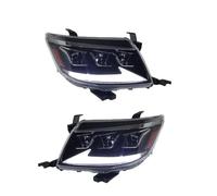 Faro Principal para Toyota para HILUX para Vigo 2011-2014 Faro 3 Lentes Proyector Lámpara Frontal Señal De Giro Secuencial 2 Piezas Accesorios De Coche Luces LED Conjunto Faros Celanteros Coche