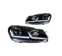 Faro Principal Repuestos Faros Delanteros para VW para Golf 6 2009-2012 R20 MK6 Último Diseño Luces Diurnas LED Proyector Doble Modificado Coche Piloto Delantero(Sliver Set,HALOGENS_LHD)