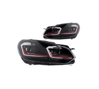 Faro Principal Repuestos Faros Delanteros para VW para Golf 6 2009-2012 R20 MK6 Último Diseño Luces Diurnas LED Proyector Doble Modificado Coche Piloto Delantero(Red Set,Xenon_LHD)