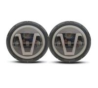 Faro Principale Fari Para Jeep Para Wrangler JK LJ TJ Para CJ-8 Para CJ-7 Faros Delanteros LED Redondos De 7 Pulgadas DRL Hi Lo Beam Para Accesorios Coche Todoterreno Negro Faros(Headlight 2pcs S)